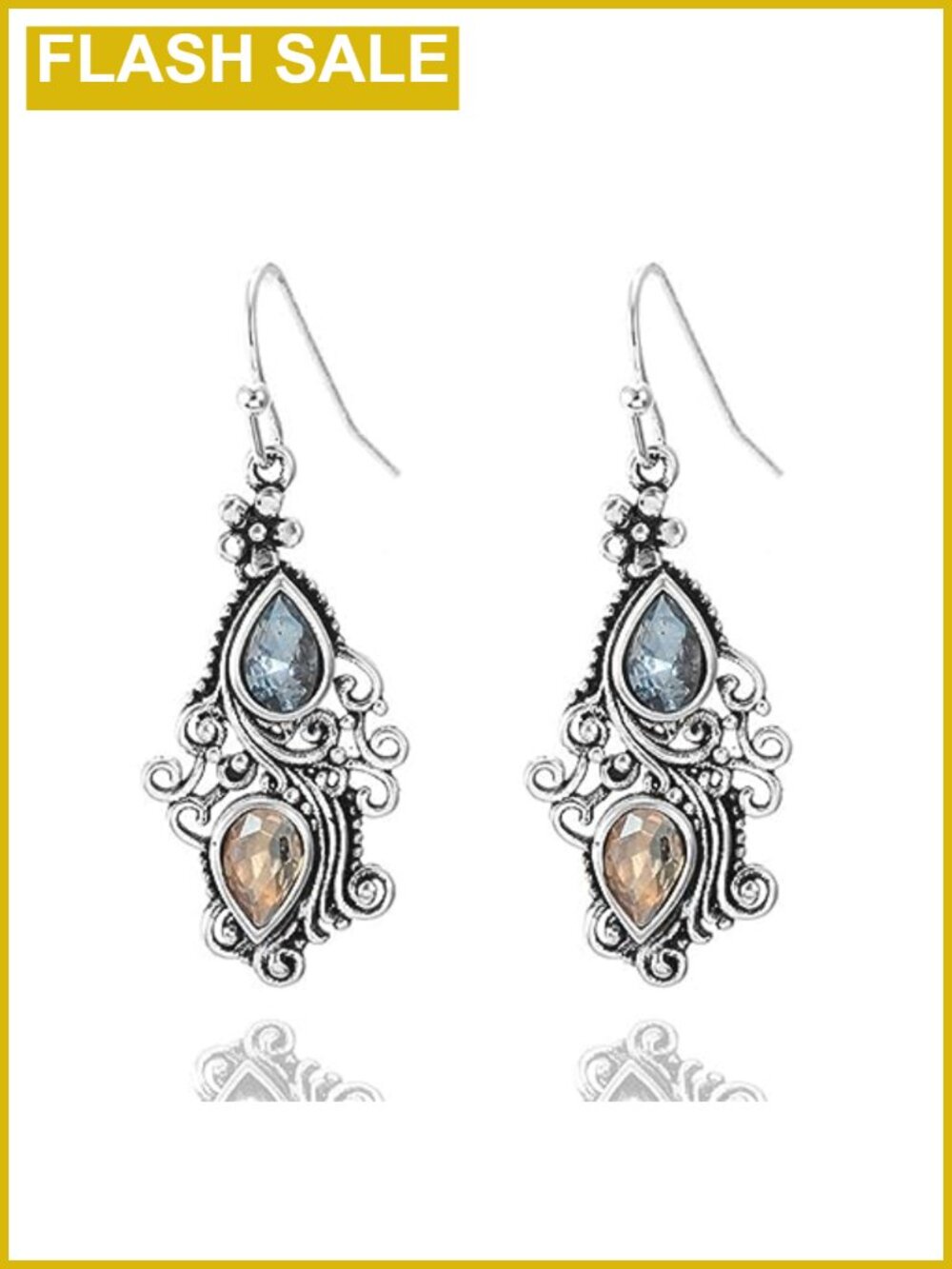Crystal Chandelier Leaf Dangle Drop Earrings Zinc French Wire